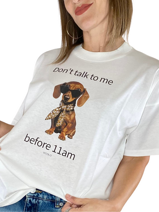 Vicolo - T-shirt "Don't talk to me" - PANNA