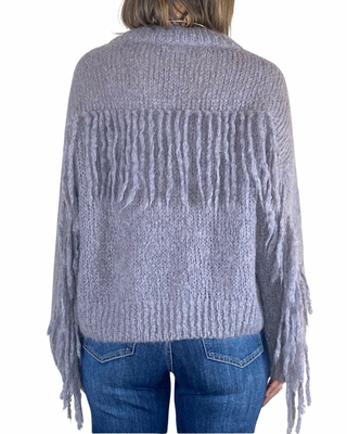 Habiti - Maglia mohair frange - GRIGIO