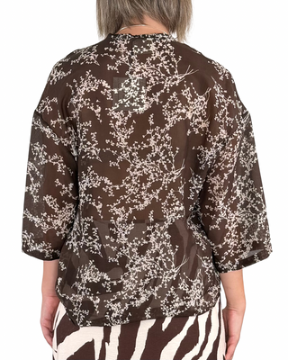CADì - Camicia Margarita misto seta - MORO