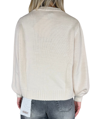 Haveone - Maglia girocollo a rombi - BURRO