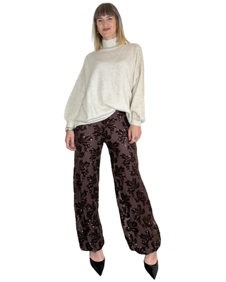 Susy Mix - Pantalone baloon paillettes - MORO
