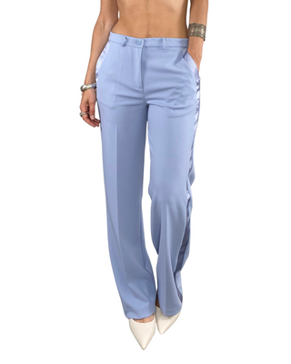 Vicolo - Pantalone dritto banda smoking - CELESTE