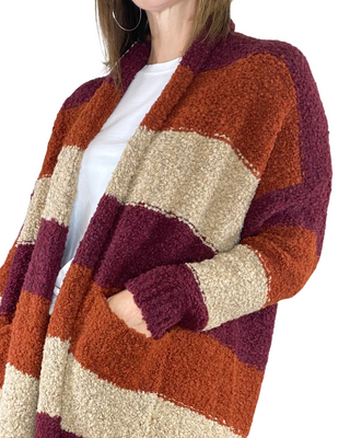 Susy Mix - Cardigan lungo rigato - COCCIO