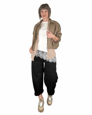 Habiti - Pantalone barrel Marta - NERO