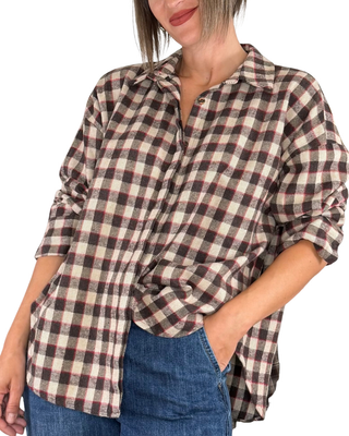 Habiti - Camicia check flanella - ROSSO