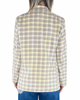 Habiti blazer check beige - vista posteriore