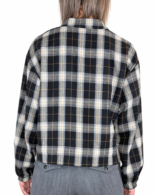 Habiti - Bomber Eco a quadri - NERO
