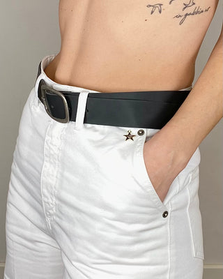 souvenir - pantalone bull palazzo - bianco