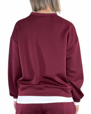 Habiti - Coordinato scuba t-shirt - BORDEAUX