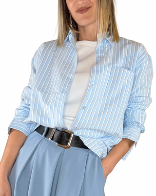 Habiti - Camicia taglio uomo Oxford - CELESTE