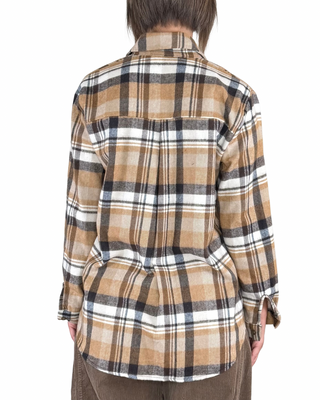 Habiti - Camicia flanella check - CAMMELLO