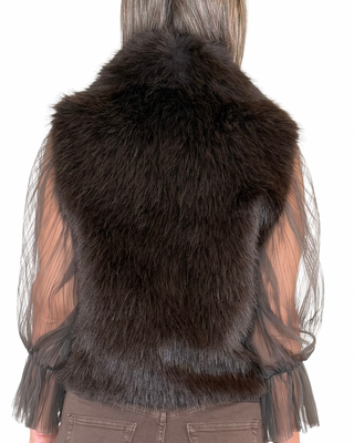 Habiti - Gilet in ecopelliccia - MORO