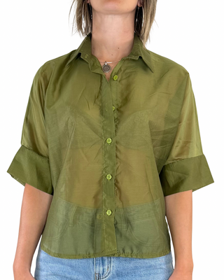 Habiti - Camicia Brenda a scatola - VERDE OLIVA