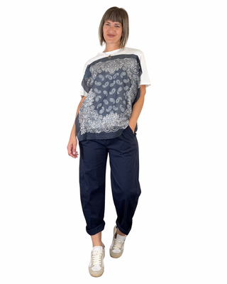 Habiti - Pantalone barrel Fiorella - BLU
