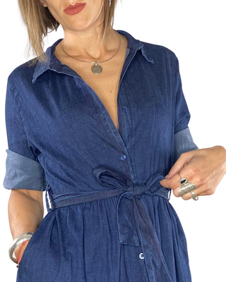 Habiti - Chemisier chambray 100% cotone - JEANS