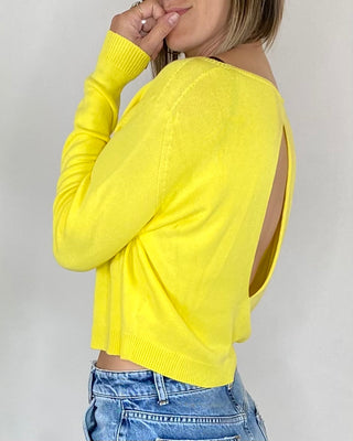 Vicolo - Maglia oblò schiena - GIALLO