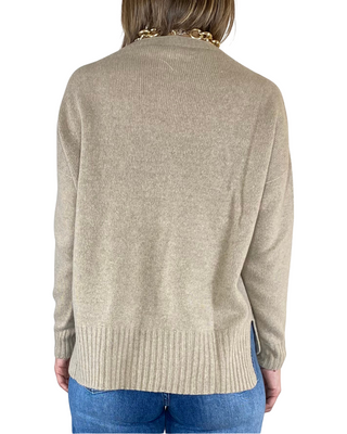 Habiti - Maglia spacchi laterali - BEIGE