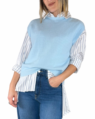 CADì gilet scatola celeste - dettaglio vestibilità