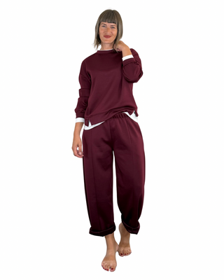 Habiti - Coordinato scuba t-shirt - BORDEAUX