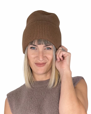 Habiti - Berretto misto viscosa - TABACCO