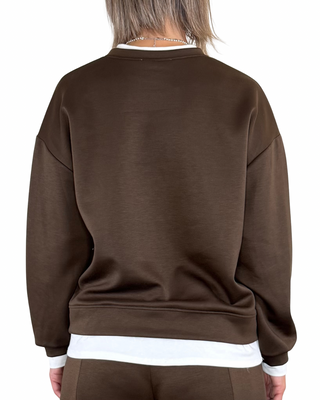 Habiti - Coordinato scuba t-shirt - MORO