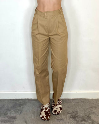 vicolo - pantalone canvas pences td0324 - cammello