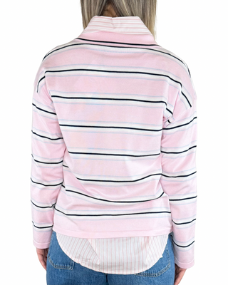 Habiti - Polo righe viscosa - ROSA