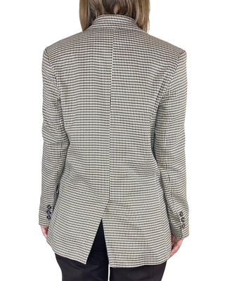 Tensione In - Blazer doppiopetto pied-de-poule spille - MORO