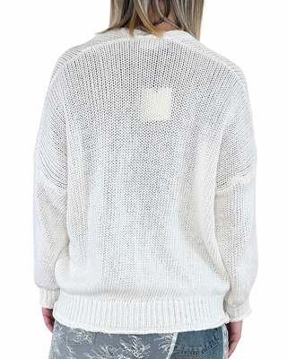 Vicolo - Cardigan in fettuccia - PANNA