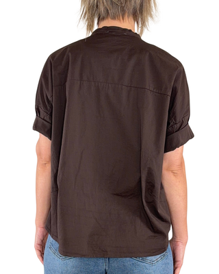 Habiti - Bruna-Hemd aus Baumwolle - DUNKELBRAUN