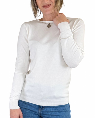 Habiti - Maglia basic rotolino - PANNA