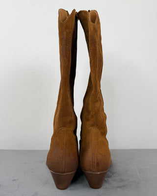 Susy Mix - Texano alto pelle scamosciata - cuoio