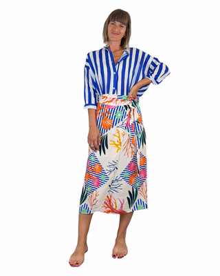 Habiti - Camicia righe in mussola di cotone - ROYAL