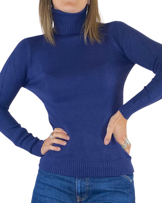 Susy Mix - Maglia collo alto - BLU