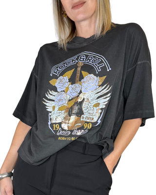 Haveone - T-shirt scatola Rock & Roll - GRIGIO