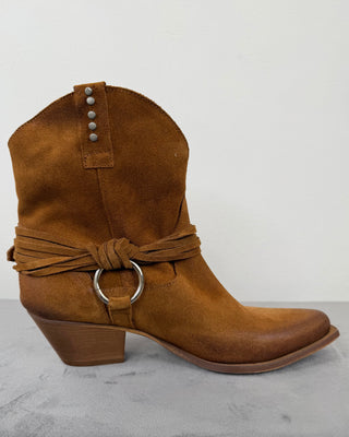 Susy Mix - Texanino occhiello pelle scamosciata - cuoio