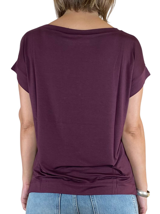 Vicolo - T-shirt scatola viscosa - VINO