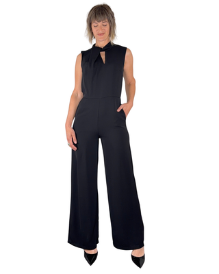 Habiti - Combinaison fluide col goutte - NOIR