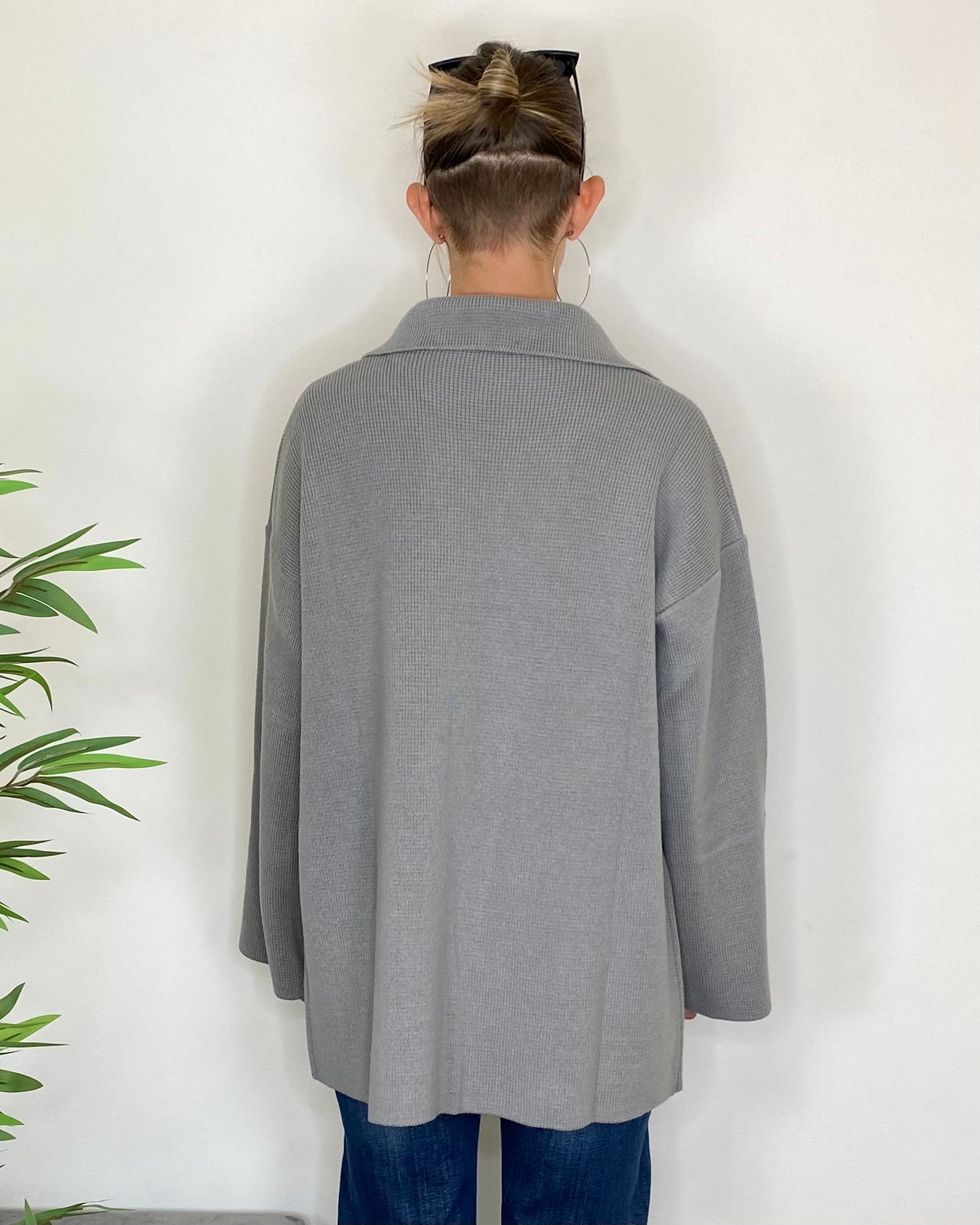 Cardigan cappotto - GRIGIO