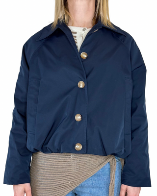 Habiti - Trench corto leggermente imbottito - BLU