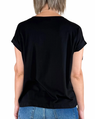 Habiti - T-shirt Frangia - NERO
