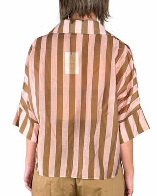 Habiti - Camicia riga larga tencel - ROSA
