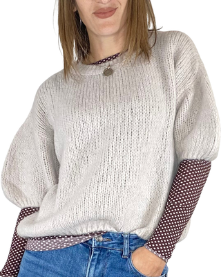 Habiti - Maglia Fluffy - BURRO