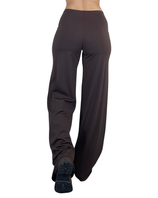 Susy Mix - Completo blusa e pantalone palazzo - MORO