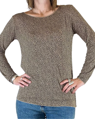 SUSY STAR - T-shirt animalier a barchetta - BEIGE