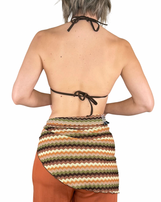 Habiti - Bikini Canarie con pareo - MATTONE
