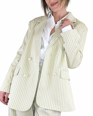 Habiti - Completo gessato oversize - GIALLO/NERO