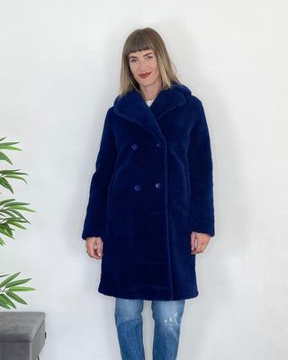 censured - cappotto ad orsetto cwc337 tfsh4 - blu