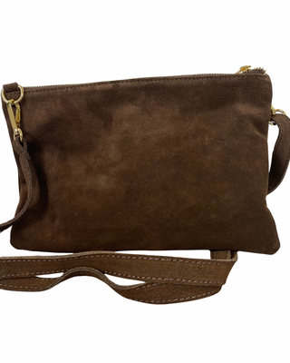 Susy Mix - Pochette camoscio borchie - MORO