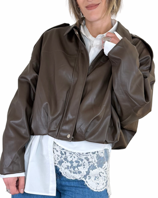 CADì - Bomber baloon ecopelle - MORO